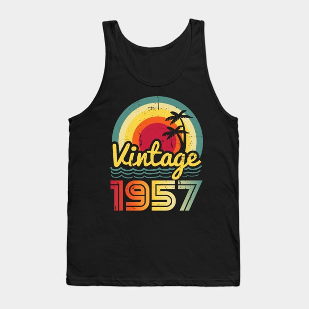 Vintage 1957 Made in 1957 66th birthday 66 years old Gift Tank Top by Winter Magical Forest